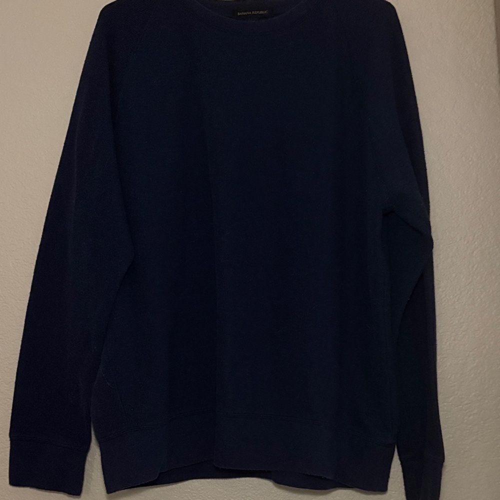 Banana Republic Men's Crewneck Sweater in Dark Navy